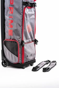 Alpha Prime Sports Prime Series II Roller Bat Bag - Grey/Red -Rawlings Fielding Gloves Shop PSERIESII RBB GRY RED 03