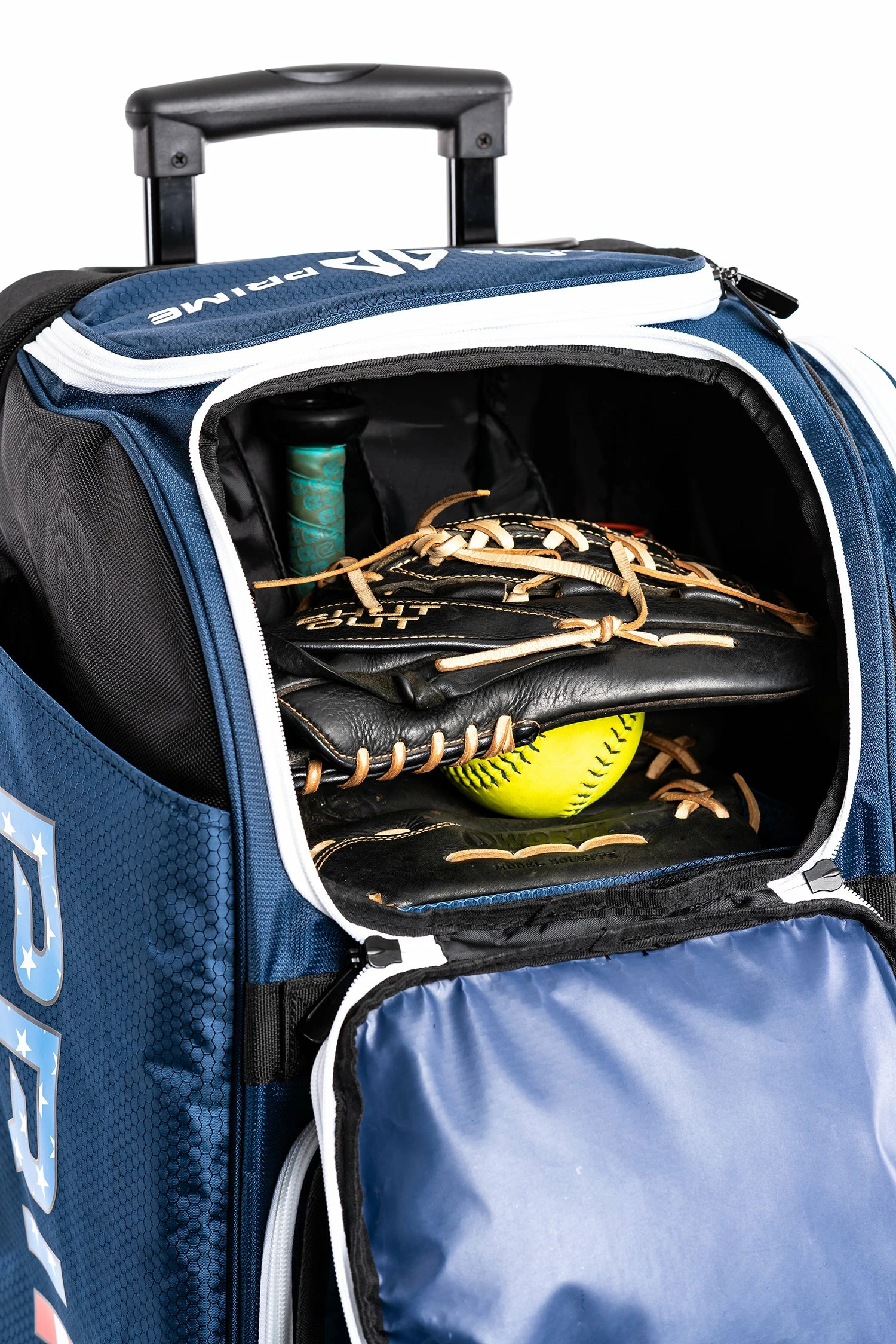 Alpha Prime Sports Prime Series II Roller Bat Bag - Navy/USA 5 Alpha Prime Sports Prime Series II Roller Bat Bag - Navy/USA - Image 5