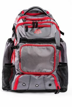 Alpha Prime Sports Prime Series II Roller Bat Backpack - Grey/Red