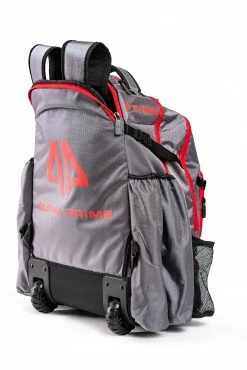 Alpha Prime Sports Prime Series II Roller Bat Backpack - Grey/Red -Rawlings Fielding Gloves Shop PSERIESII RBP GRY RED 03