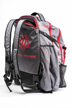 Alpha Prime Sports Prime Series II Roller Bat Backpack - Grey/Red -Rawlings Fielding Gloves Shop PSERIESII RBP GRY RED 04