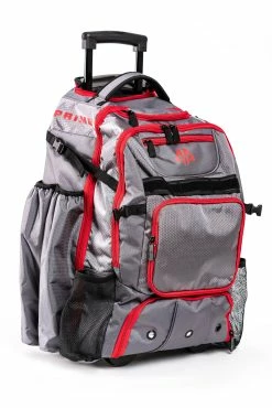 Alpha Prime Sports Prime Series II Roller Bat Backpack - Grey/Red -Rawlings Fielding Gloves Shop PSERIESII RBP GRY RED 05