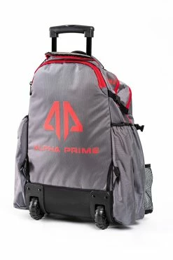 Alpha Prime Sports Prime Series II Roller Bat Backpack - Grey/Red -Rawlings Fielding Gloves Shop PSERIESII RBP GRY RED 06