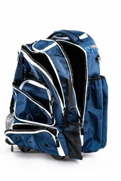 Alpha Prime Sports Prime Series II Roller Bat Backpack - Navy/USA -Rawlings Fielding Gloves Shop PSERIESII RBP NVY USA 07