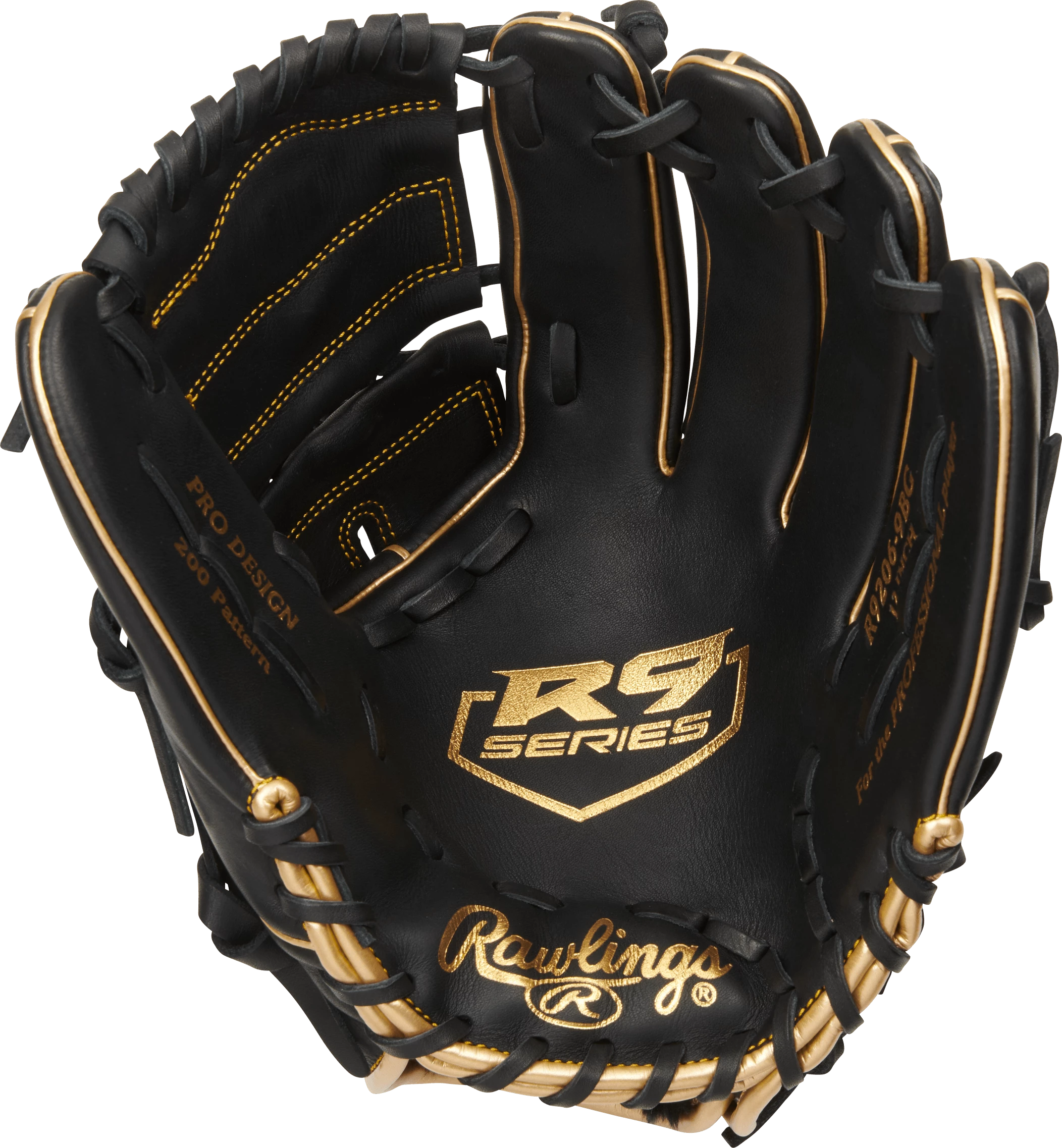 Rawlings R9 12" Infield/Pitcher's Baseball Glove: R9206-9BG 2 Rawlings R9 12" Infield/Pitcher's Baseball Glove: R9206-9BG - Image 2