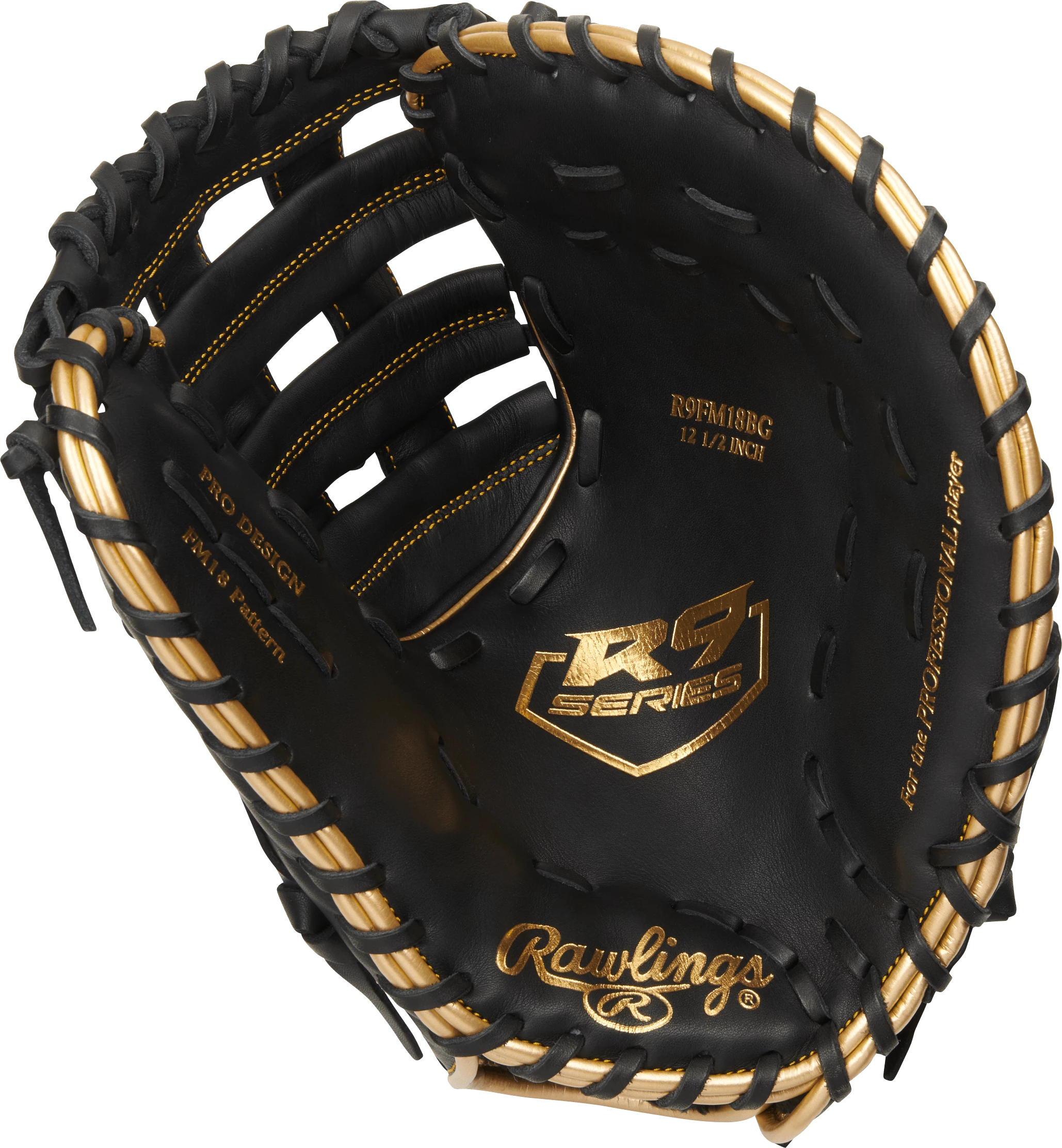 Rawlings R9 12.5" Baseball First Base Mitt: R9FM18BG 2 Rawlings R9 12.5" Baseball First Base Mitt: R9FM18BG - Image 2