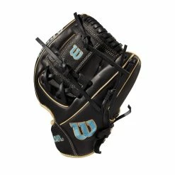 2022 Wilson A1000 DP15 11.5" Infield Baseball Glove: WTA10RB22DP15 -Rawlings Fielding Gloves Shop WBW100132 2 A1000 DP15 IF 115 Blue Black Blonde.png.cq5dam.web .1200.1200