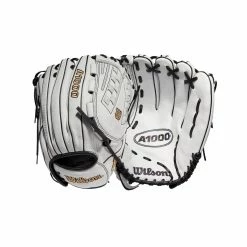 2022 Wilson A1000 V125 12.5" Outfield/Pitcher's Fastpitch Softball Glove: WTA10RF22V125 -Rawlings Fielding Gloves Shop WBW100182 8 A1000 FP V125 OF 125 White Black.png.cq5dam.web .1200.1200