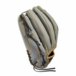 2022 Wilson A2000 SC V125SS 12.5" Outfield Fastpitch Softball Glove: WTA20RF22SCV125 -Rawlings Fielding Gloves Shop WBW100442 3 A2000 FP SC V125 125 Grey Black Gold.png.cq5dam.web .1200.1200