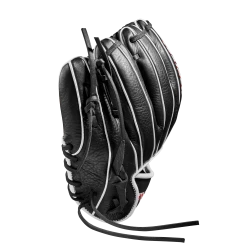Wilson 10" Infield Baseball Training Glove: WBW100909 -Rawlings Fielding Gloves Shop WBW100909 3 WILSON A1 IF TRAINER 10 Boys Black White Red