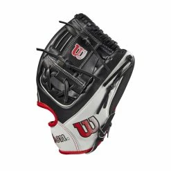 2023 Wilson A2000 1975 11.75" Infield Baseball Glove: WBW1009701175 -Rawlings Fielding Gloves Shop WBW100970 2 2023 A2000 IF 1975 1175 Black White Red.png.cq5dam.web .1200.1200