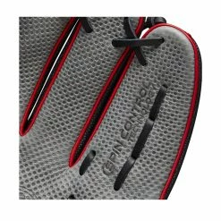 2023 Wilson A2000 1975 Spin Control 11.75" Infield Baseball Glove: WBW1009861175 -Rawlings Fielding Gloves Shop WBW100986 7 A2000 IF 1975SC SPIN CONTROL 1175 BlackSS GreyDimple Red.png.cq5dam.web .1200.1200