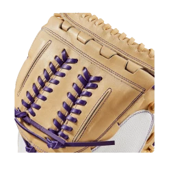 2023 Wilson A2000 Aubree Munro AM1 34" Fastpitch Catcher's Mitt: WBW10101834 -Rawlings Fielding Gloves Shop WBW101018 4 A2000 FP C Aubree Munro GM FPCM 34 White Blonde Purple